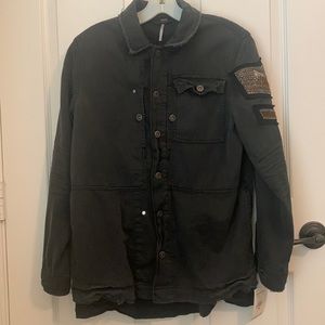 Free People Embellished Military Jacket NWT